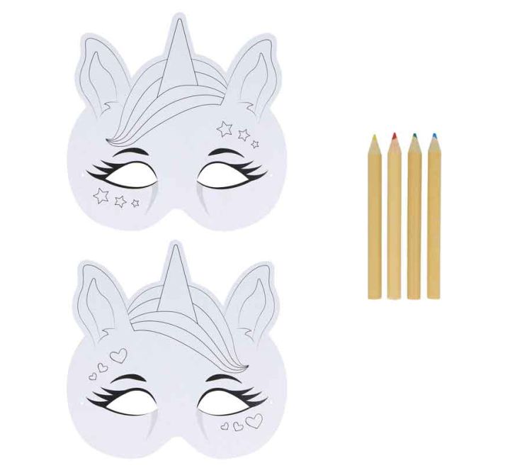 Unicorn DIY Colouring Masks